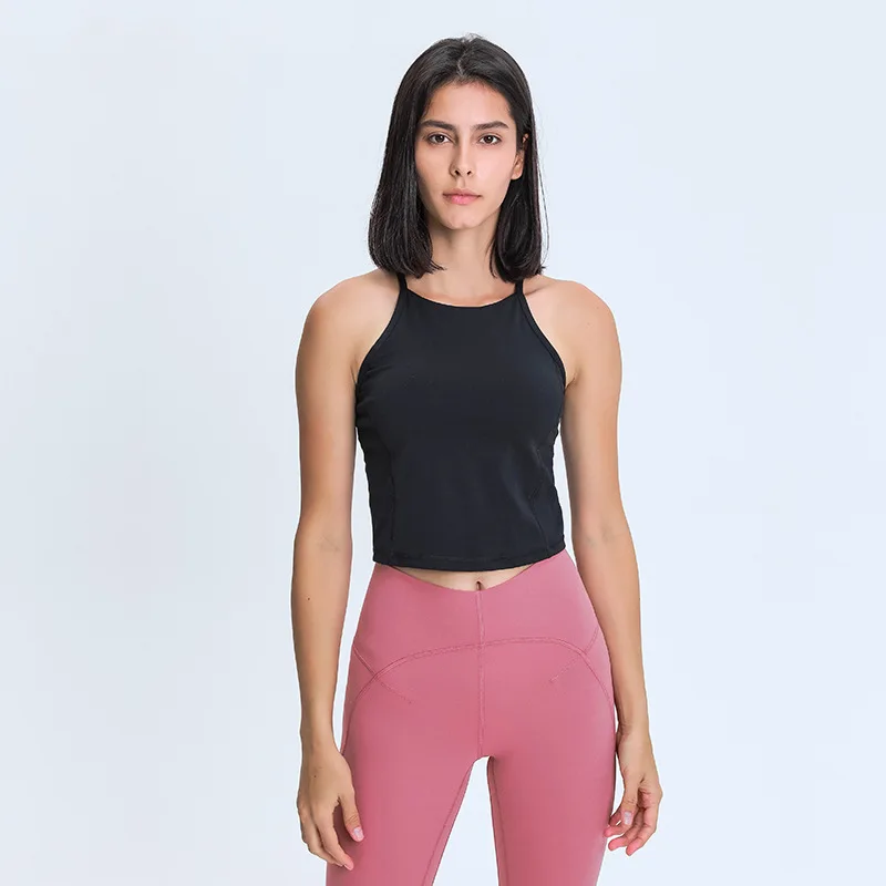 Women Sleeveless Crop Tank Top with Shelf Buit In Bra Longline Sports Bra Naked Feel Racerback
Women Sleeveless Crop Tank Top with Shelf Buit In Bra Longline Sports Bra Naked Feel Racerback