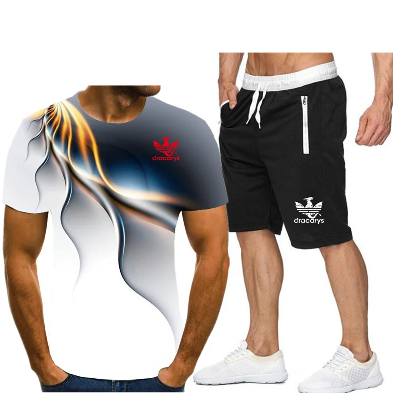 Summer Men's Suit 3D Fashion Casual Sports Suit Track and Field Suit Men's Sweatshirt Short Sleeve T-Shirt 2 Suit
Summer Men's Suit 3D Fashion Casual Sports Suit Track and Field Suit Men's Sweatshirt Short Sleeve T-Shirt 2 Suit