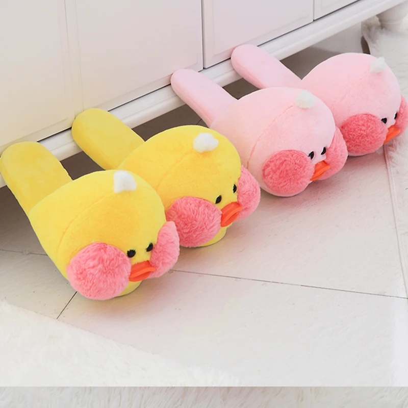 Winter Indoor Lalafanfan MIni Cafe Yellow Duck Plush Slippers Flat Furry Home Cartoon Plush Slippers Couple Animal Warm Shoes
Winter Indoor Lalafanfan MIni Cafe Yellow Duck Plush Slippers Flat Furry Home Cartoon Plush Slippers Couple Animal Warm Shoes