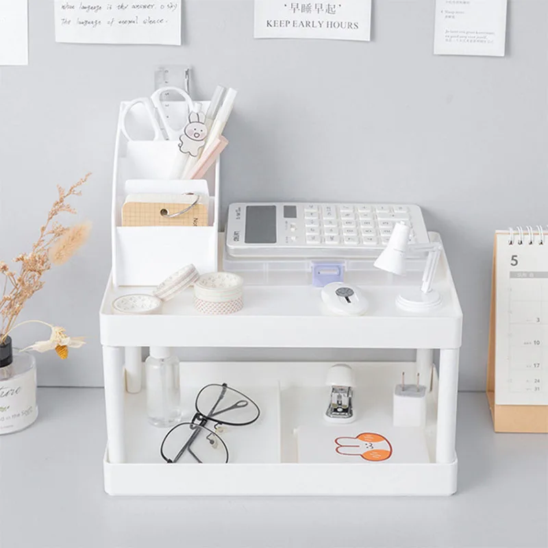 Multifunctional Shelves Double-layer Storage Shelf Desktop Storage Rack Plastic Desk Shelves Cosmetic Sundries Organizer Storage
Multifunctional Shelves Double-layer Storage Shelf Desktop Storage Rack Plastic Desk Shelves Cosmetic Sundries Organizer Storage