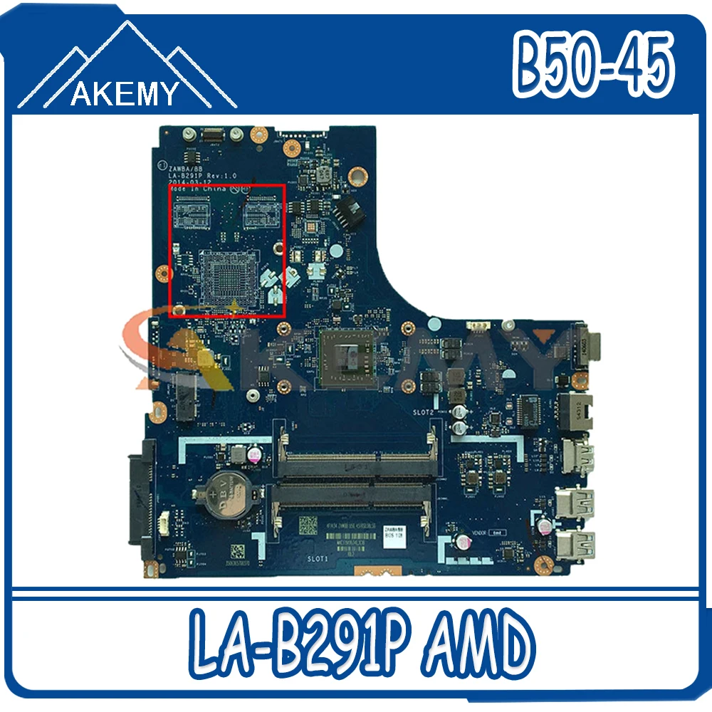 Akemy LA-B291P Motherboard For Lenovo B50-45 N50-45 Laptop Motherboard AMD CPU 100% Test Work Free Shipping
Akemy LA-B291P Motherboard For Lenovo B50-45 N50-45 Laptop Motherboard AMD CPU 100% Test Work Free Shipping