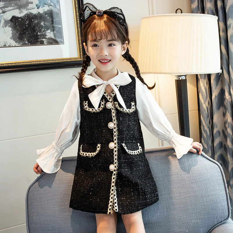 Big Girls Casual Dresses Long Sleeves Teenager Black Girls Dresses Ruffle Student Girls Dresses for Party Children's Clothing
Big Girls Casual Dresses Long Sleeves Teenager Black Girls Dresses Ruffle Student Girls Dresses for Party Children's Clothing