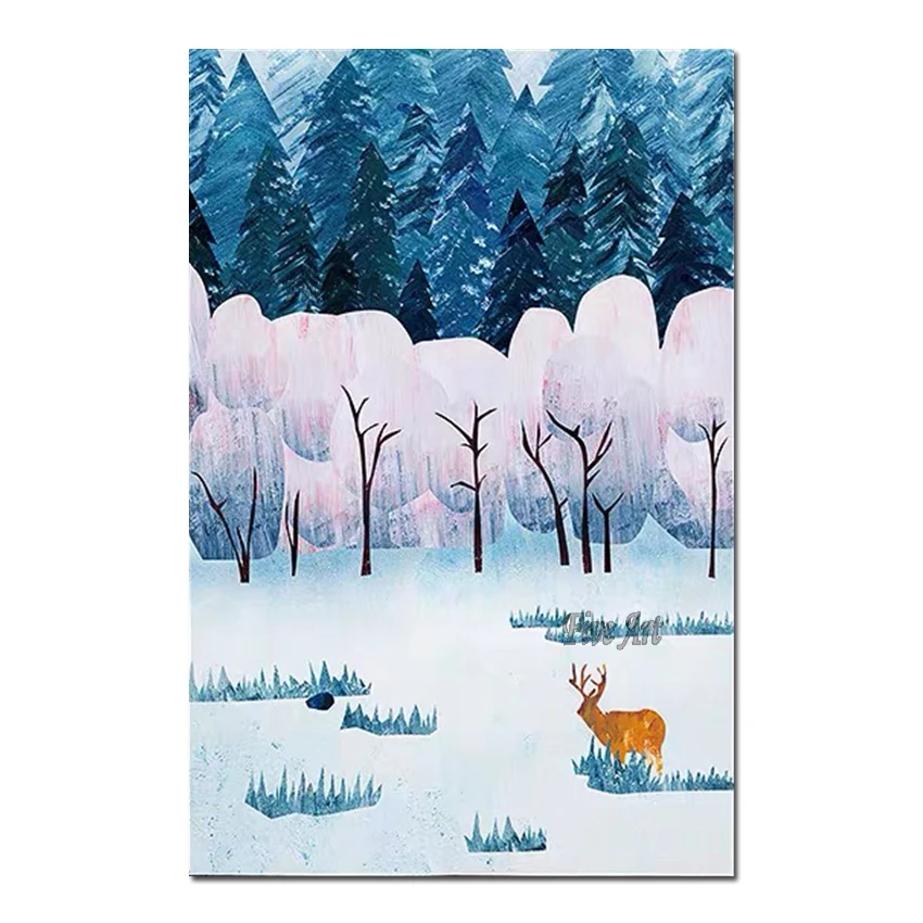 Handmade Nordic Style Winter Outdoor Landscape Oil Painting Modern Art Home Good Canvas Wall Art Unframed Paintings Artwork
Handmade Nordic Style Winter Outdoor Landscape Oil Painting Modern Art Home Good Canvas Wall Art Unframed Paintings Artwork