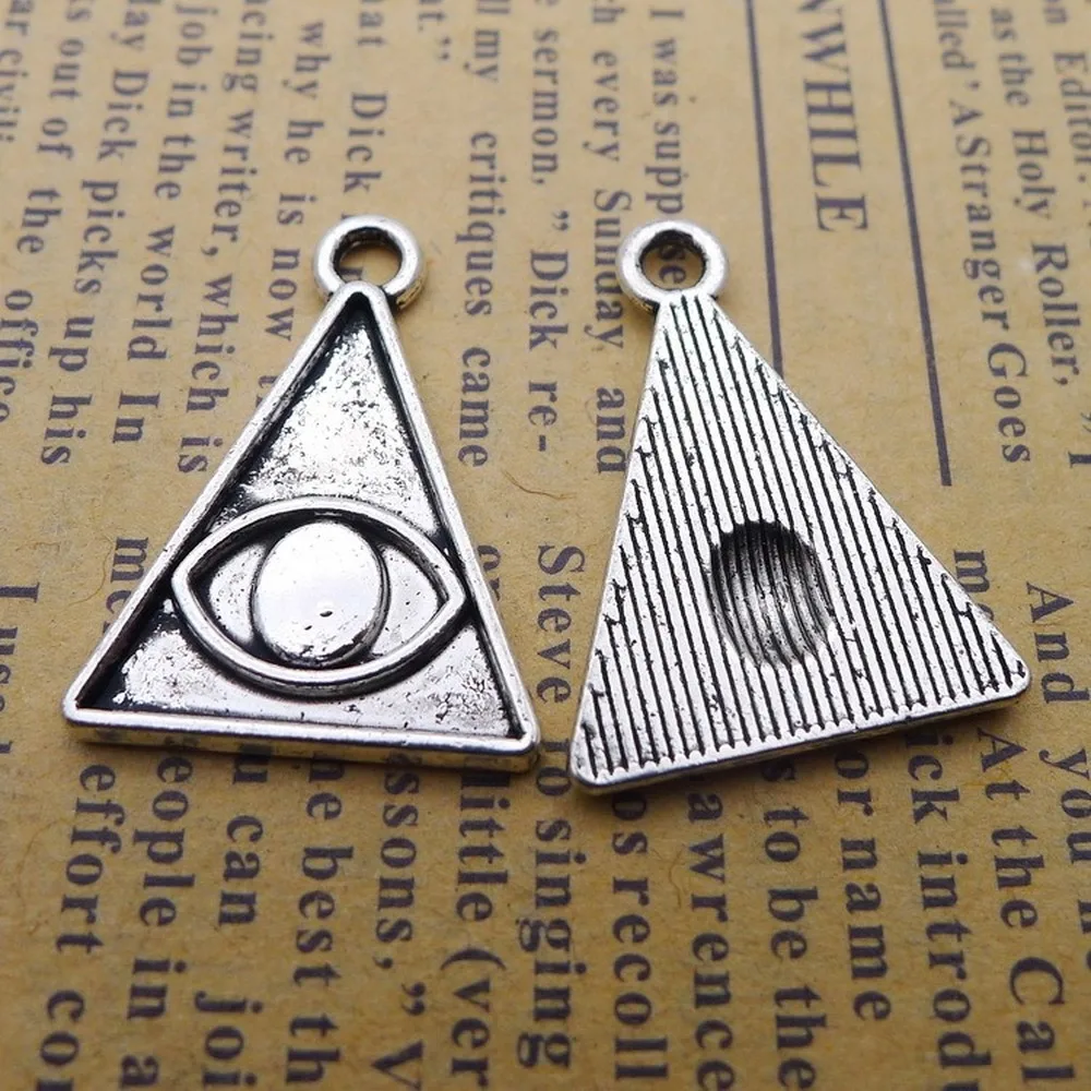 100pcs Triangle Eye Charms 18mm x 25mm DIY Jewelry Making Pendant antique silver color
100pcs Triangle Eye Charms 18mm x 25mm DIY Jewelry Making Pendant antique silver color