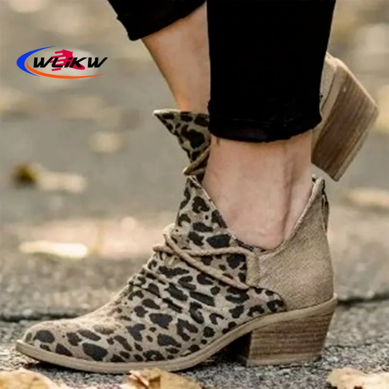 Women Ankle Boots Dropshipping Autumn Low Heels Leopard Boots Platform Sexy Ladies Khaki Pumps Boots Shoes 2021 New Winter
Women Ankle Boots Dropshipping Autumn Low Heels Leopard Boots Platform Sexy Ladies Khaki Pumps Boots Shoes 2021 New Winter