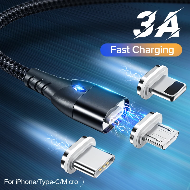 GETIHU 3A Magnetic Micro USB Type C Cable Magnet Fast Charging Phone Charger Cord For iPhone 12 11 Pro XS Max 7 8 Xiaomi Huawei
GETIHU 3A Magnetic Micro USB Type C Cable Magnet Fast Charging Phone Charger Cord For iPhone 12 11 Pro XS Max 7 8 Xiaomi Huawei