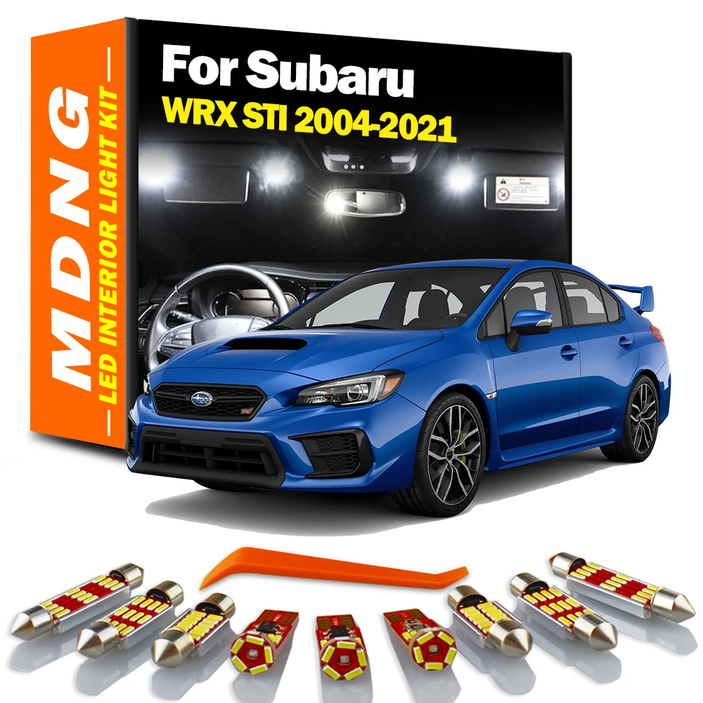 

MDNG Canbus LED Interior Light Kit For Subaru WRX STI 2004-2017 2018 2019 2020 2021 Car Bulbs Dome Map Reading Lamp No Error