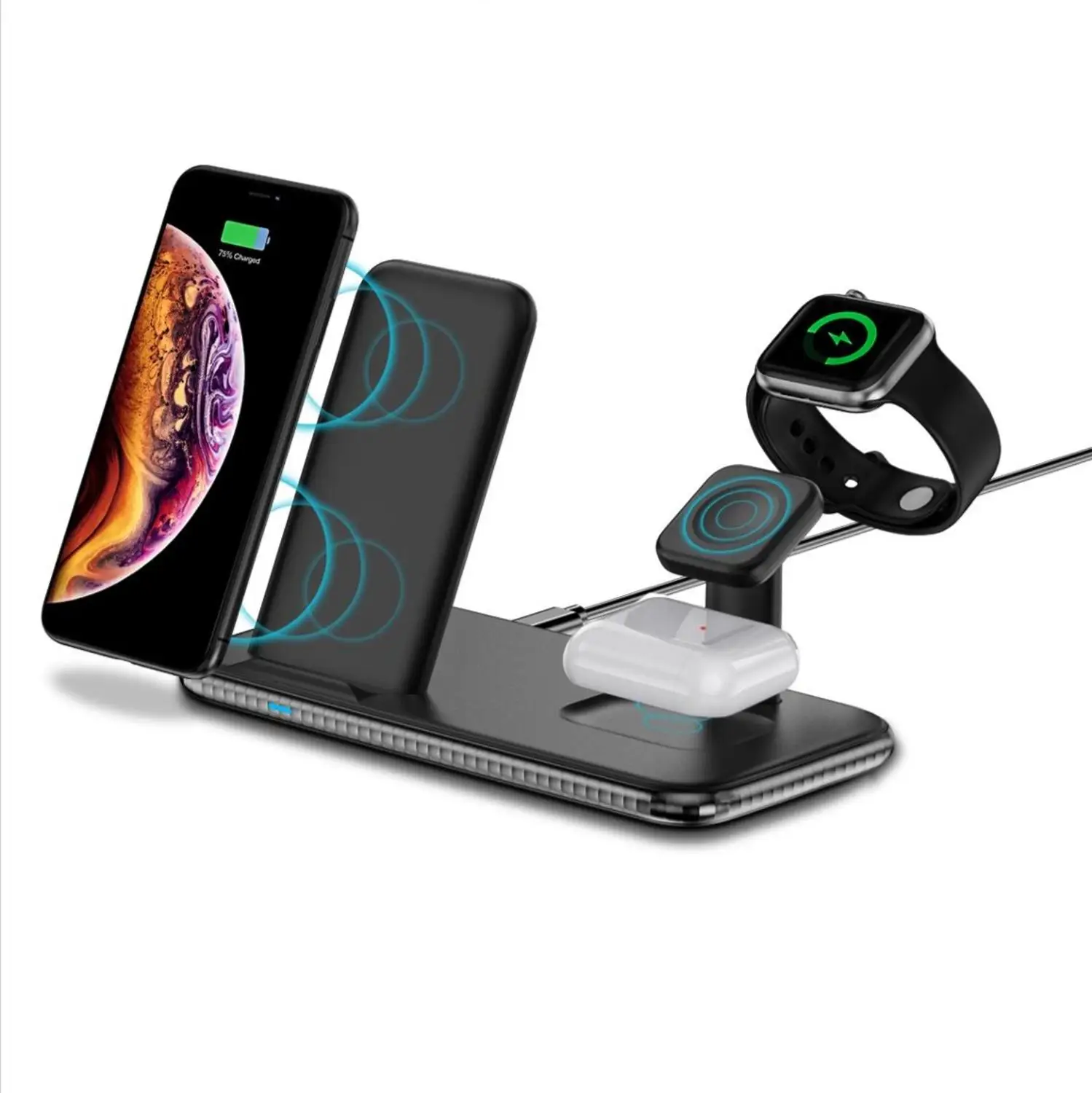 3 в 1 Беспроводные зарядные устройства для APPLE watch 4 простое Быстрое беспроводное