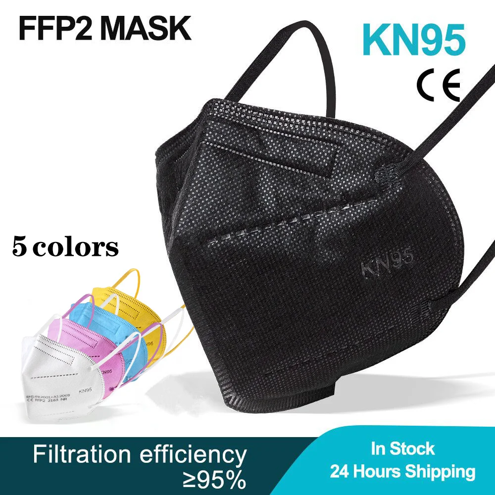 5 100 шт. ffp2 Mascarilla FFP2 маска KN95 для лица из слоев Анти капли защитный Mondkapjes