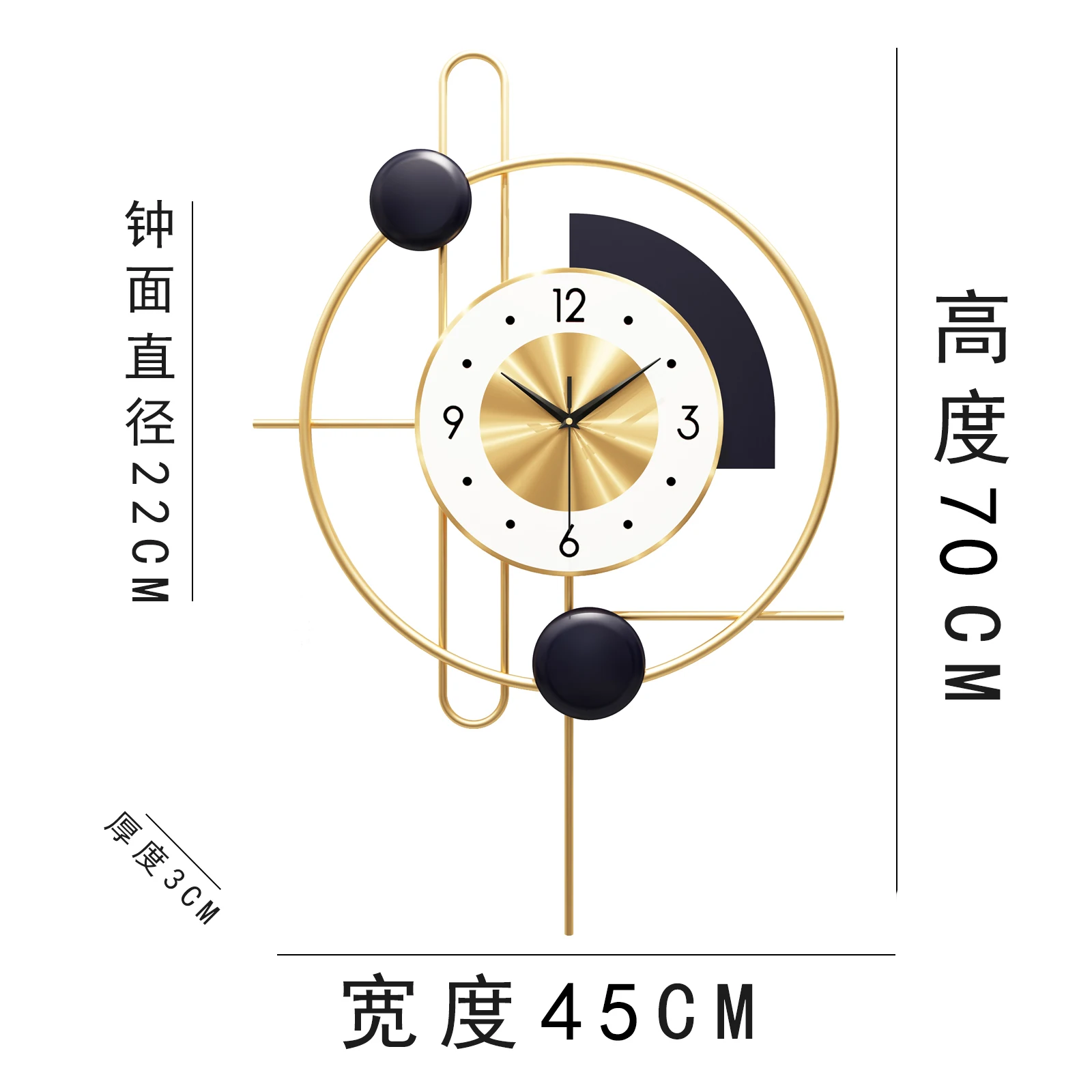 Nordic Living Room Wall Clock Gold Color Moving Art Creative Large Wall Clock Modern Silent Montre Mural Home Decoration 50WC
Nordic Living Room Wall Clock Gold Color Moving Art Creative Large Wall Clock Modern Silent Montre Mural Home Decoration 50WC