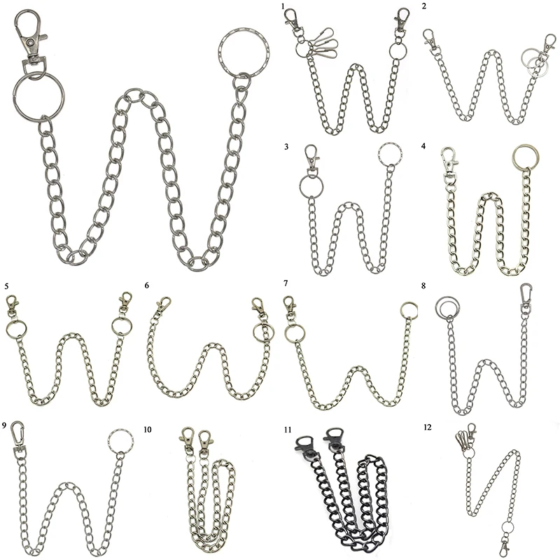 Unisex Punk Pants Chain Key Chain Waist Link Belt Chains For Male Metal Wallet Silver Chain Fashion Men Jewelry
Unisex Punk Pants Chain Key Chain Waist Link Belt Chains For Male Metal Wallet Silver Chain Fashion Men Jewelry