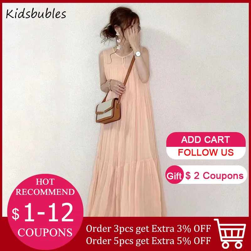 Women Sweet Dress A Line Sleeveless Long Dresses Orange Chiffon Maxi Vestidos Elegant Ladies Girls Japan Korean 2021 Summer
Women Sweet Dress A Line Sleeveless Long Dresses Orange Chiffon Maxi Vestidos Elegant Ladies Girls Japan Korean 2021 Summer