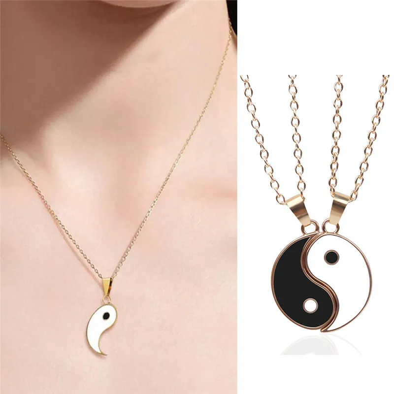 

цепочка для очков cadenas de acero inoxidable para mujerCouple necklace Ladies necklace 2021 New Wild Tai Chi Bagua Yin Yang Pe