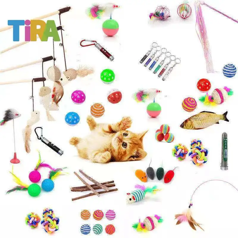10 Pcs Cat Toys Kitten Toys Assorted Pet Playing Supplies Fish Fluffy Mouse Mice Balls and Bells Toys for Cat Puppy Kitty 
10 Pcs Cat Toys Kitten Toys Assorted Pet Playing Supplies Fish Fluffy Mouse Mice Balls and Bells Toys for Cat Puppy Kitty