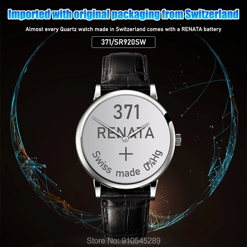 100 шт. Renata AG6 371 SR920SW LR920 171 370 L921 LR69 SR920 SR69 1 55 в часовая батарейка монета Серебряный