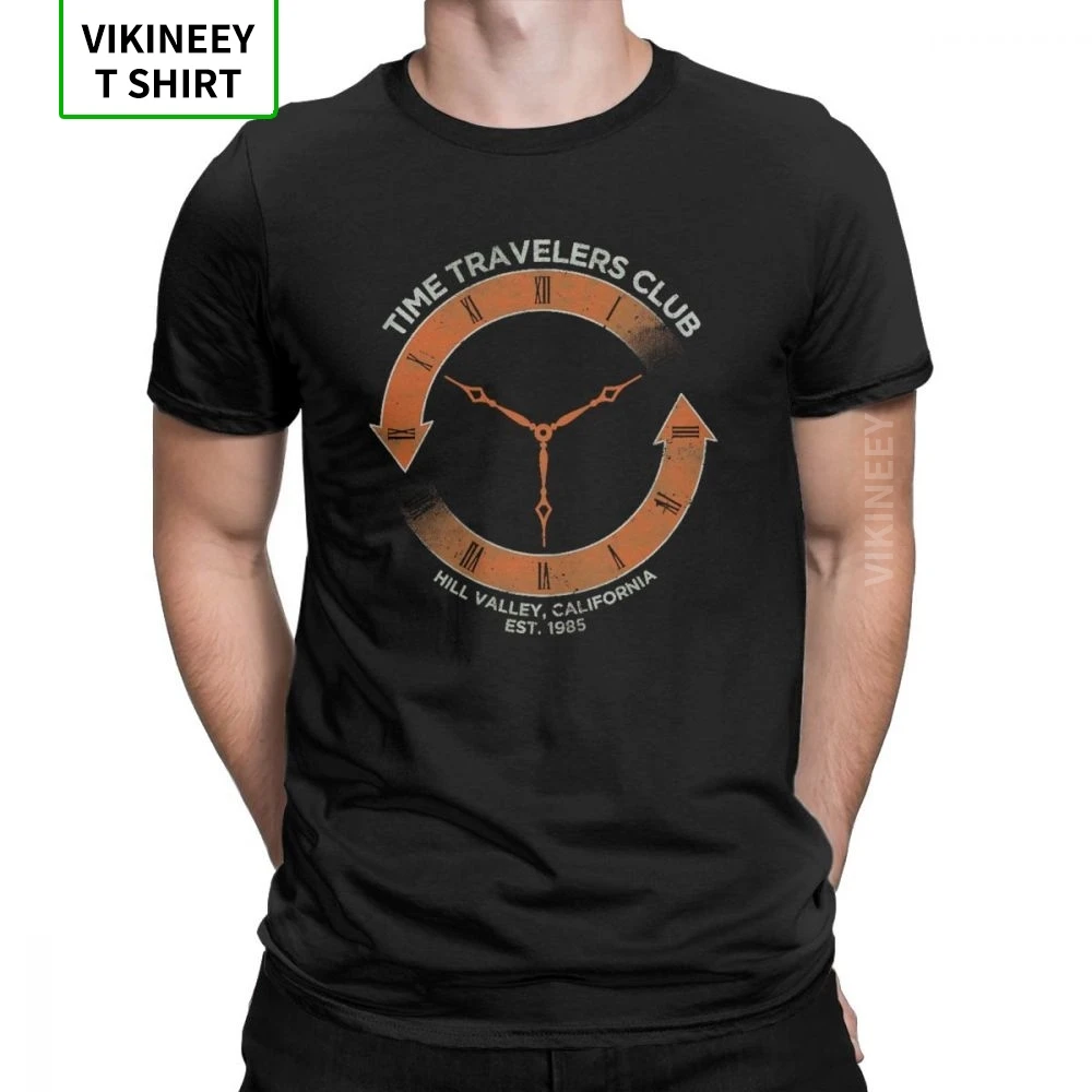 Мужская футболка с надписью Time Travelers Club Back To The Future забавная из 100% хлопка