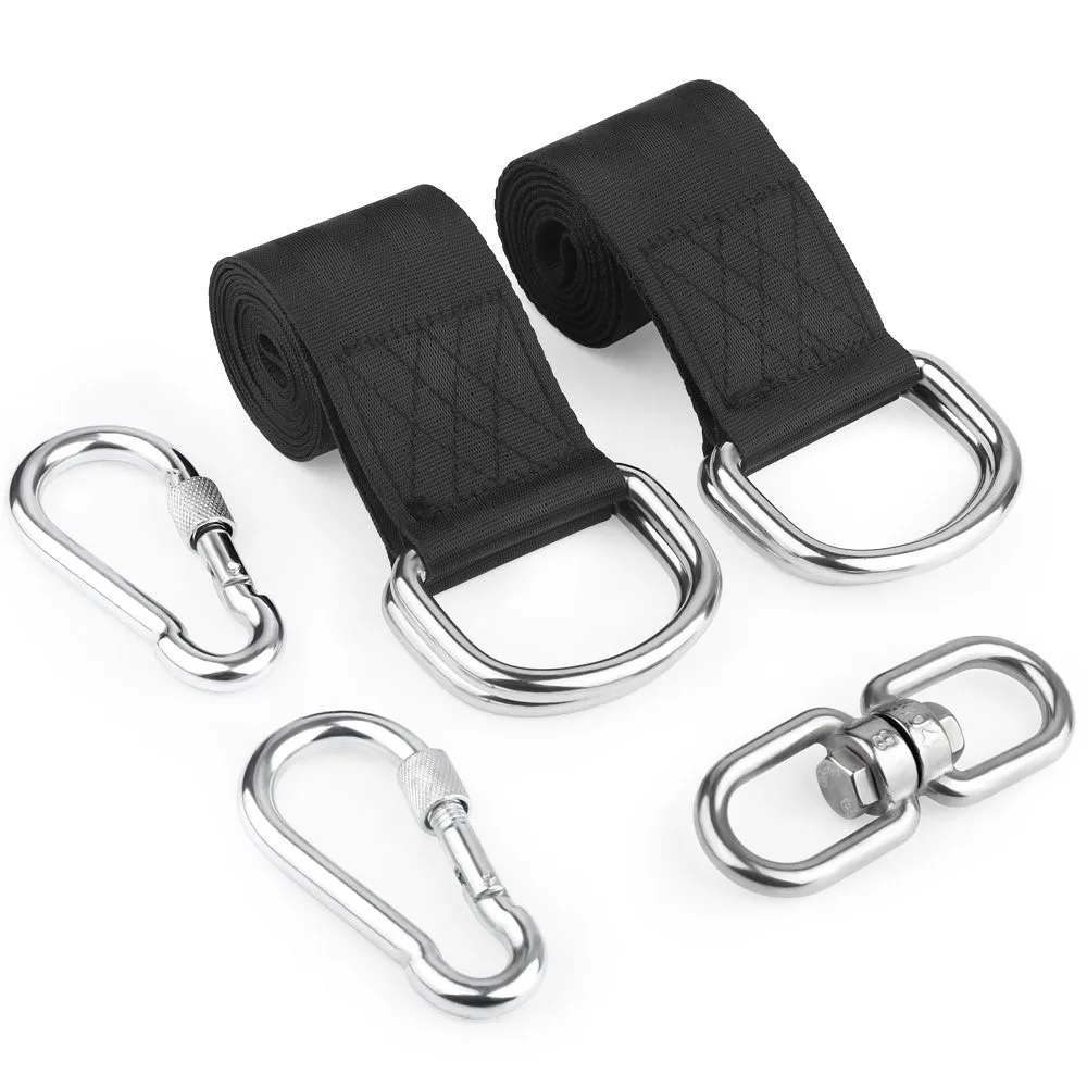 Hammock Strap Set D Shaped Beach Thicken Swing Hanging Rope with Carabiner Swing Strap Kit for Camping Hiking Garden 
Hammock Strap Set D Shaped Beach Thicken Swing Hanging Rope with Carabiner Swing Strap Kit for Camping Hiking Garden