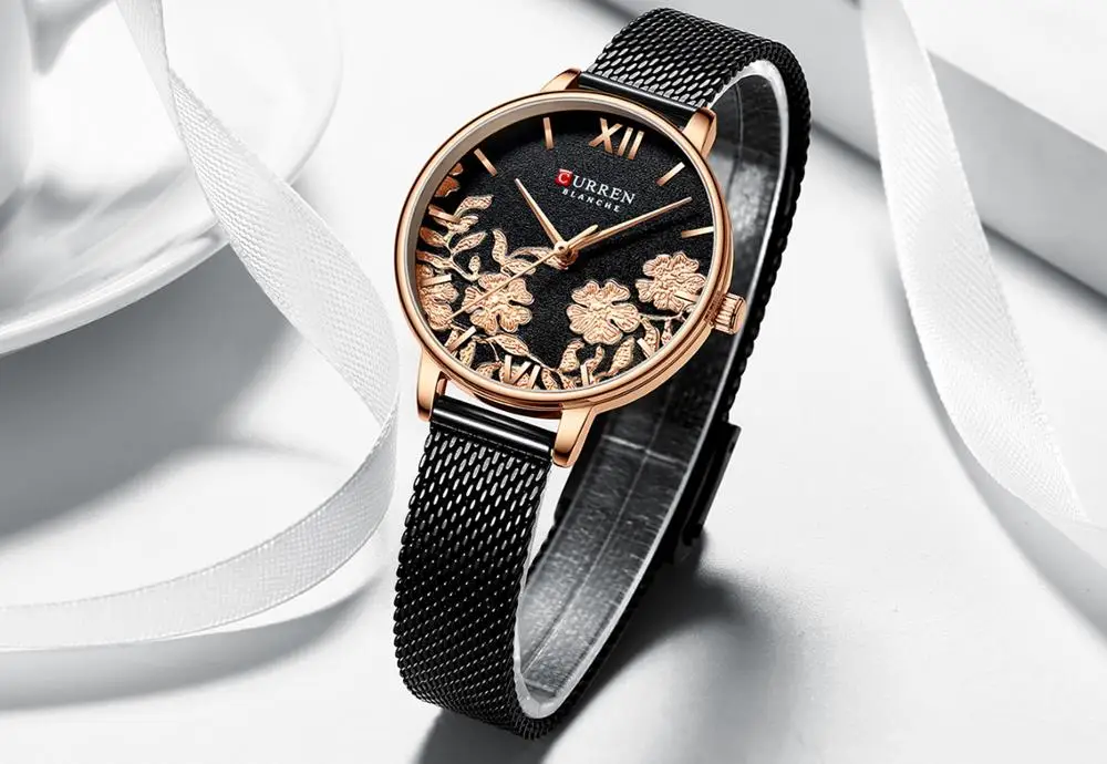 CURREN New Rose Gold Watch 2019 Beautiful Unique Design Quartz Watch Girl Fashion Waterproof Dress Watch Montre femme
CURREN New Rose Gold Watch 2019 Beautiful Unique Design Quartz Watch Girl Fashion Waterproof Dress Watch Montre femme