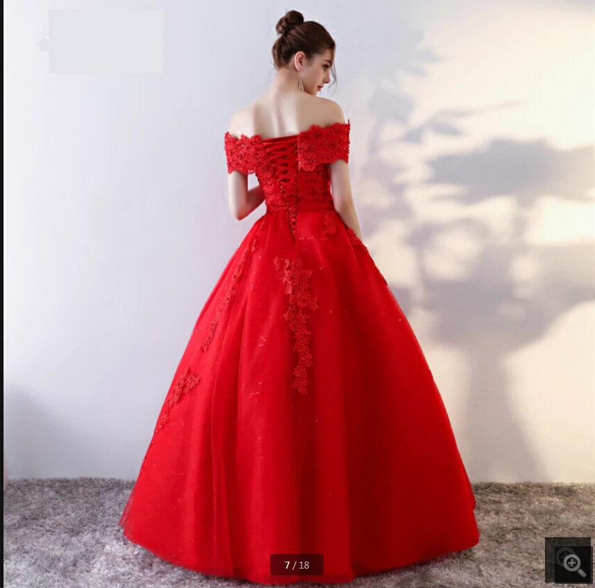 Robe de soiree red tulle beaded ball gown wedding dress off the shoulder lace appliques sequins vintage bride dresses on sale
Robe de soiree red tulle beaded ball gown wedding dress off the shoulder lace appliques sequins vintage bride dresses on sale
