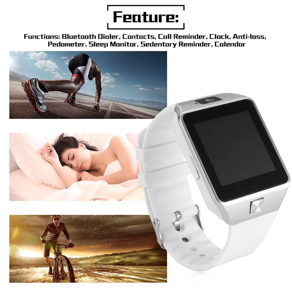 Smartwatch DZ09 Smart Watch Support TF Card SIM Camera Sport Bluetooth Wristwatch for Samsung Huawei Android Phone
Smartwatch DZ09 Smart Watch Support TF Card SIM Camera Sport Bluetooth Wristwatch for Samsung Huawei Android Phone