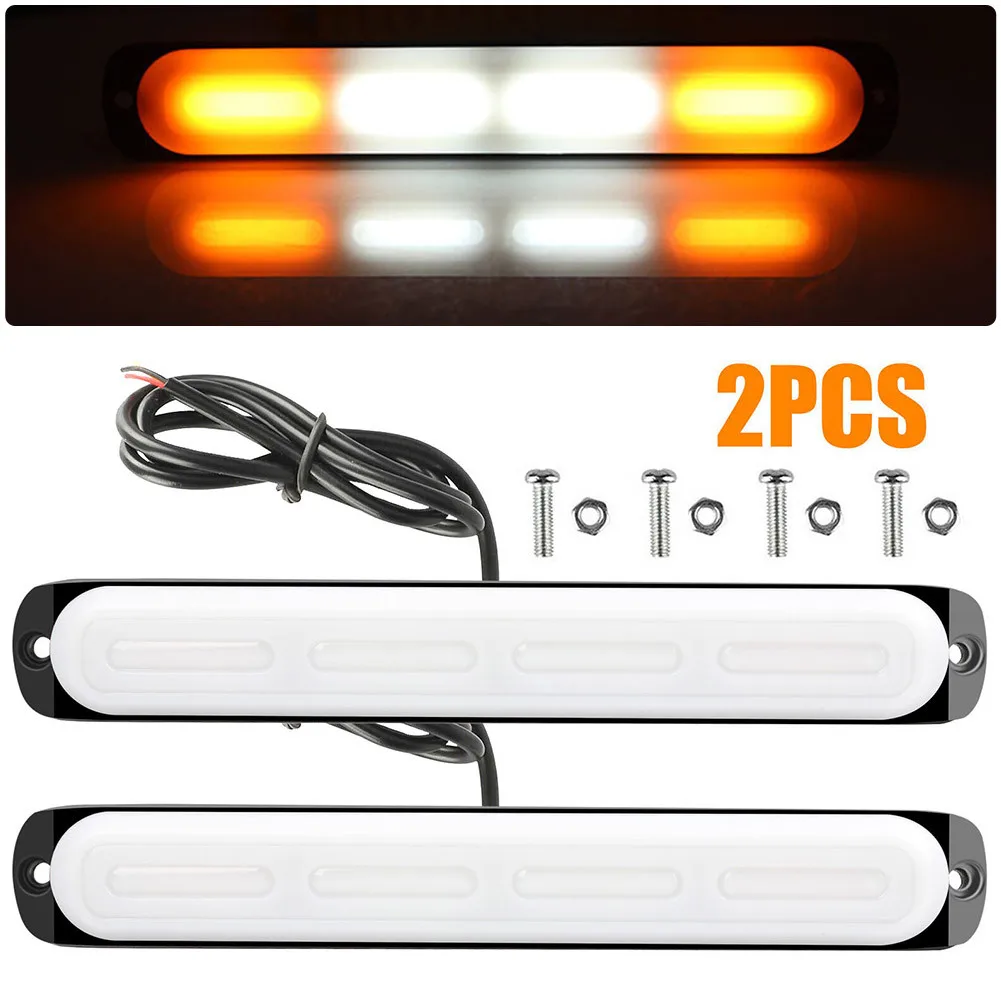 2pcs 75W 24LED Flashing Light Side Strobe Light 12-24V Truck Door Warning Light Emergency Hazard Flash Light Bar Amber/White
2pcs 75W 24LED Flashing Light Side Strobe Light 12-24V Truck Door Warning Light Emergency Hazard Flash Light Bar Amber/White