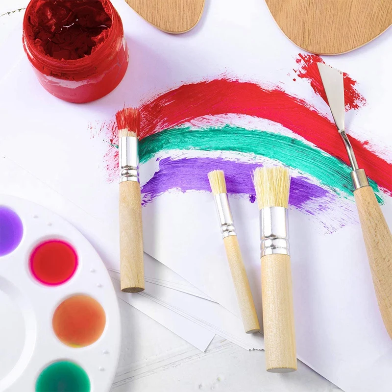 6 Pcs Wooden Stencil Brushes Painting Bristle Brushes for Acrylic Watercolor Art Painting Project DIY Crafts, 3 Sizes
6 Pcs Wooden Stencil Brushes Painting Bristle Brushes for Acrylic Watercolor Art Painting Project DIY Crafts, 3 Sizes