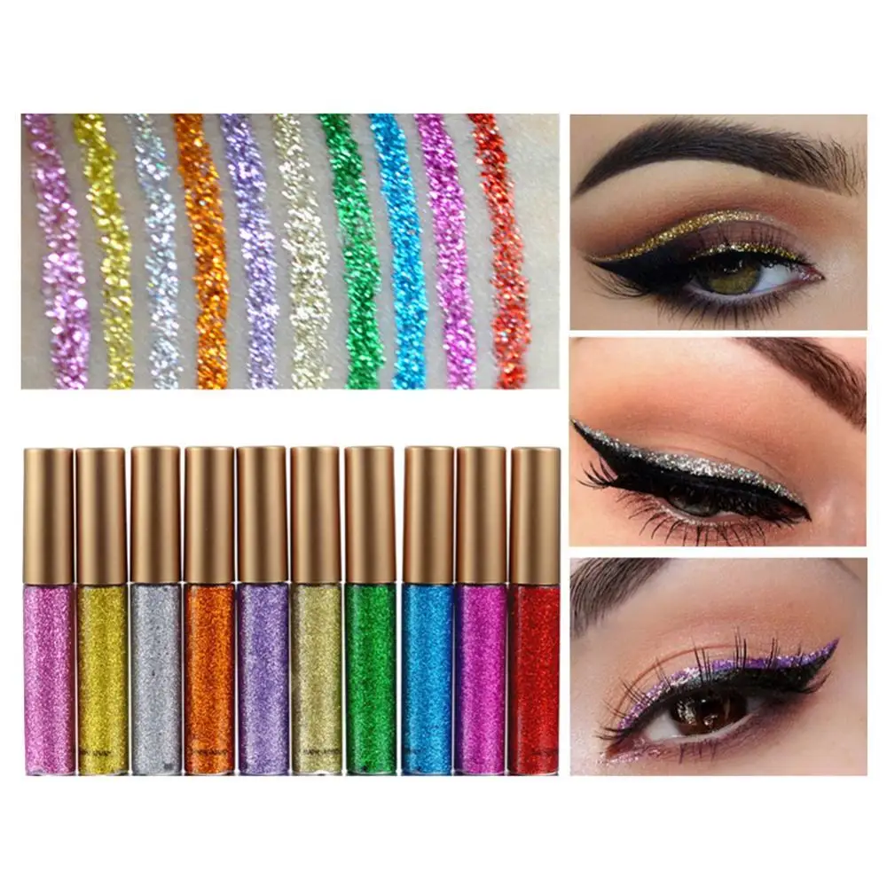 10Pcs HANDAIYAN Shining Glitter Liquid Eyeliner Pencil Diamond Shimmer Eye Liner Rose Gold Color Eyeliner Makeup For Eye Cosmeti
10Pcs HANDAIYAN Shining Glitter Liquid Eyeliner Pencil Diamond Shimmer Eye Liner Rose Gold Color Eyeliner Makeup For Eye Cosmeti