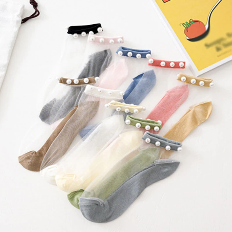 Women Socks New Pearl Ankle Female Breathable Thin Pearl Summer Socks Korean Style Invisible Funny Socks Women Lace See Through
Women Socks New Pearl Ankle Female Breathable Thin Pearl Summer Socks Korean Style Invisible Funny Socks Women Lace See Through