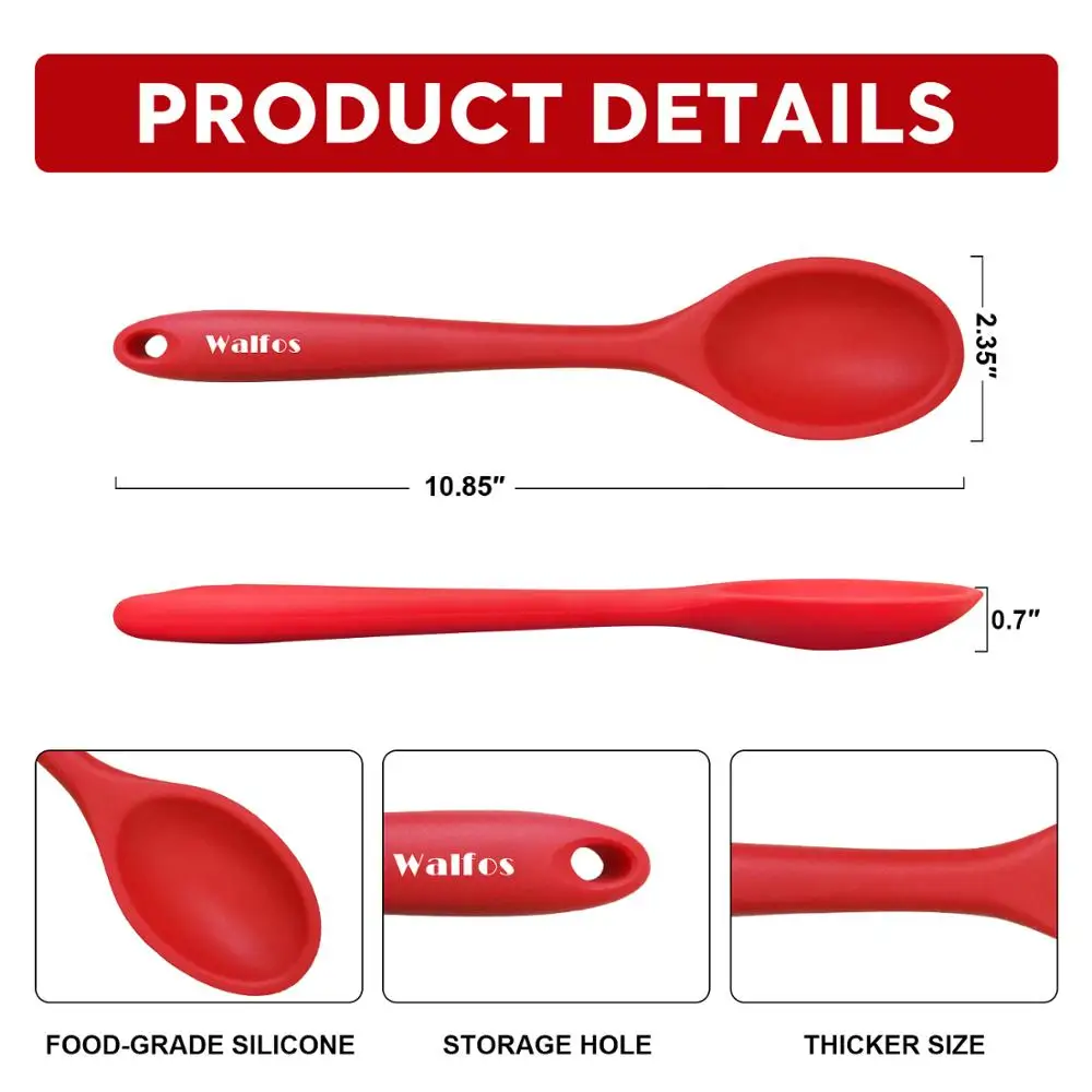 WALFOS Cake Butter Spatula Silicone Spoon Mixing Spoon Long-Handled Cooking Utensils Tableware Kitchen Soup Spoons Mixer Cooking
WALFOS Cake Butter Spatula Silicone Spoon Mixing Spoon Long-Handled Cooking Utensils Tableware Kitchen Soup Spoons Mixer Cooking