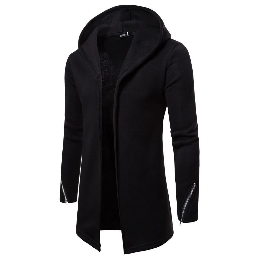 Autumn Winter Men's Hooded Jacket Solid Zipper Trench Coat Jacket Cardigan Long Sleeve Outwear Blouse Long Coat Streetwear
Autumn Winter Men's Hooded Jacket Solid Zipper Trench Coat Jacket Cardigan Long Sleeve Outwear Blouse Long Coat Streetwear