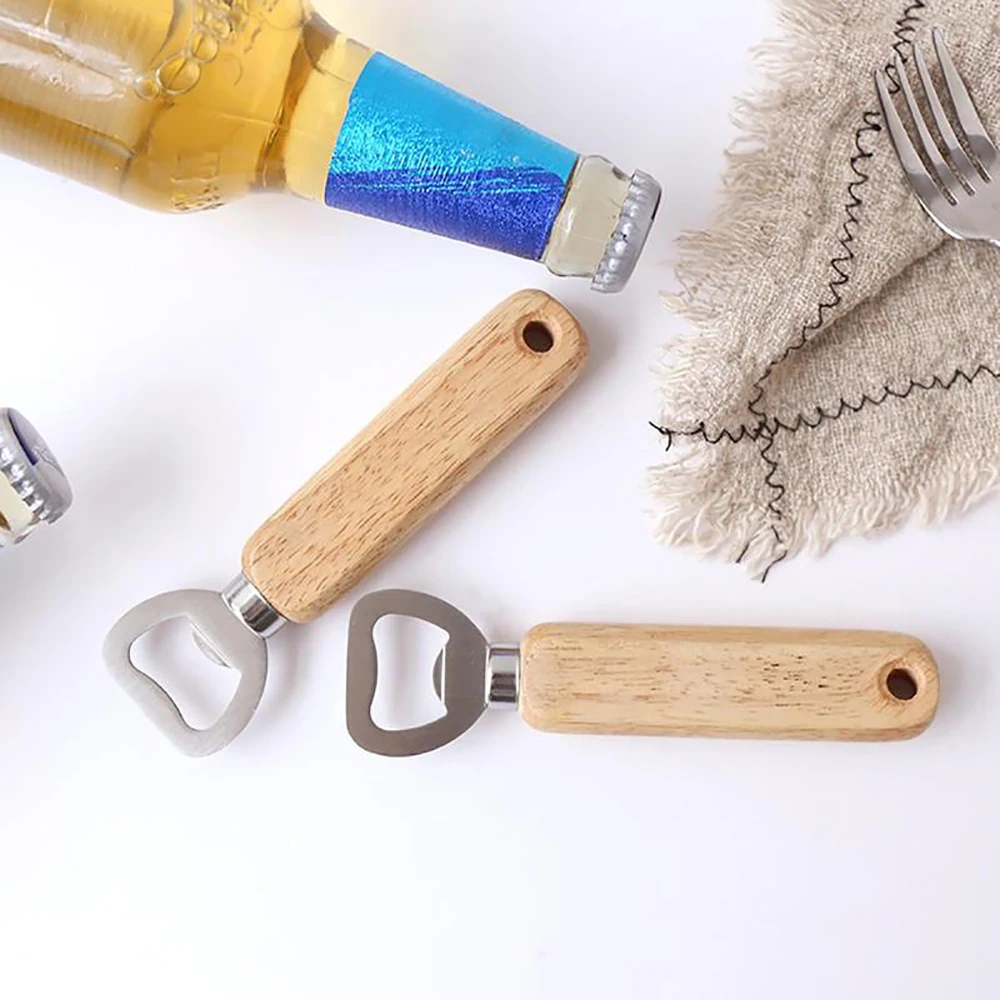 Wine Opener Bartender Bottle Opener Rubber Wood Handheld Wine Beer Soda Glass Cap Bottle Opener For Home Kitchen Bar Accessory
Wine Opener Bartender Bottle Opener Rubber Wood Handheld Wine Beer Soda Glass Cap Bottle Opener For Home Kitchen Bar Accessory