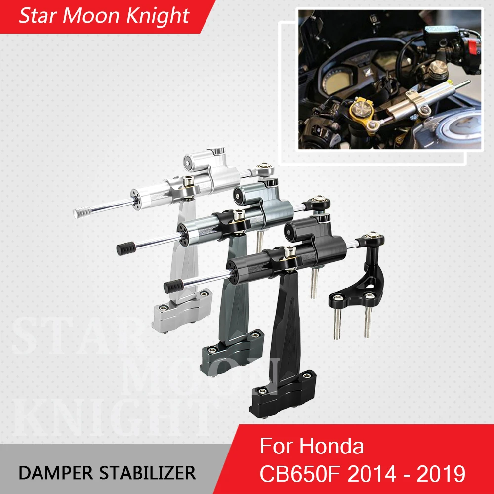 For Honda CB650F 2014 - 2019 CNC Steering Damper Stabilizer Bracket Mounting Holder Set Aluminum Motorcycle Parts Accessories
For Honda CB650F 2014 - 2019 CNC Steering Damper Stabilizer Bracket Mounting Holder Set Aluminum Motorcycle Parts Accessories