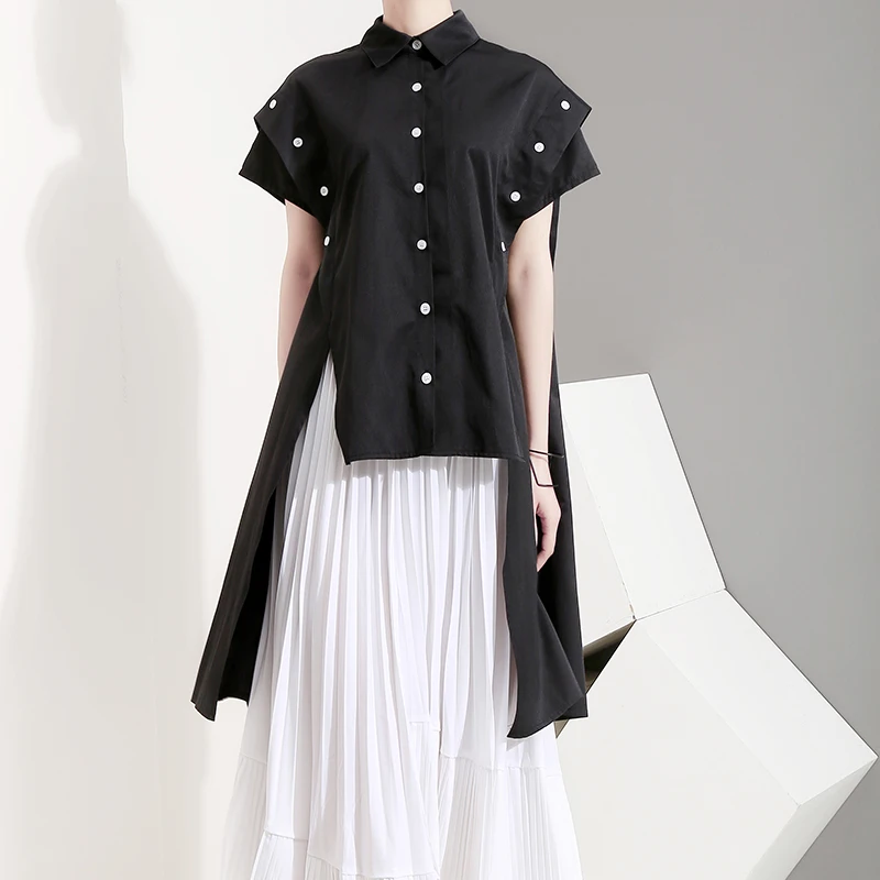 Женские повседневные крутые летние рубашки высокого качества, женские винтажные свободные черные рубашки средней длины с коротким рукавом...
Женские повседневные крутые летние рубашки высокого качества, женские винтажные свободные черные рубашки средней длины с коротким рукавом...