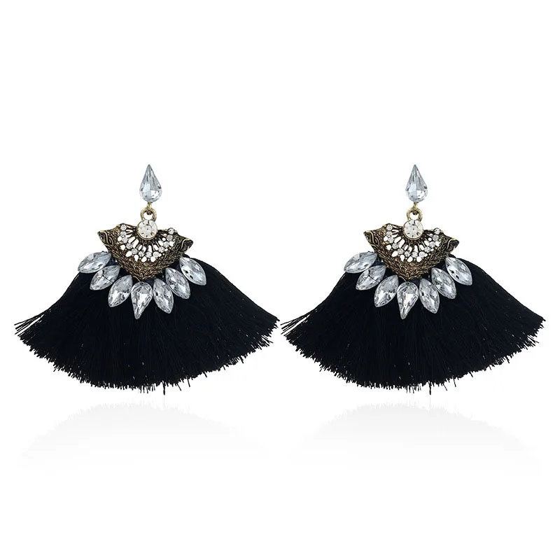 FSUNION 2021 New Bohemia Dangle Drop Earrings Accessories Fan Shaped Cotton Handmade Tassels Fringed Earrings Ethnic For Women
FSUNION 2021 New Bohemia Dangle Drop Earrings Accessories Fan Shaped Cotton Handmade Tassels Fringed Earrings Ethnic For Women