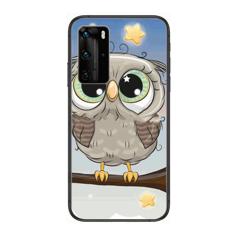 Cute owl Phone Case For Huawei P 40 30 20 10 Lite Smart Z Pro Black Etui Coque Painting Hoesjes comic fashion 
Cute owl Phone Case For Huawei P 40 30 20 10 Lite Smart Z Pro Black Etui Coque Painting Hoesjes comic fashion