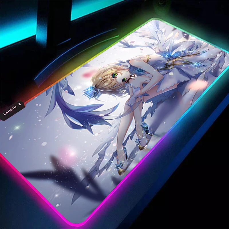 Cardcaptor Mouse pad RGB Gaming Accessories Computer Large Mousepad Gamer Rubber Carpet With Backlit Play CS GO LOL Desk Mat
Cardcaptor Mouse pad RGB Gaming Accessories Computer Large Mousepad Gamer Rubber Carpet With Backlit Play CS GO LOL Desk Mat