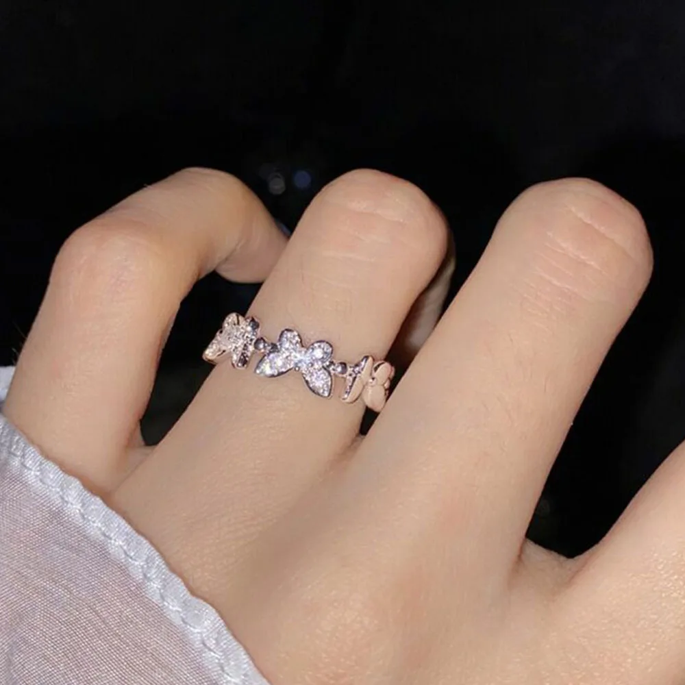 Elegant Crystal Butterfly Rings Female Korean Simple Rhinestone Casual Ring Index Finger Opening Ring for Women Accessorise
Elegant Crystal Butterfly Rings Female Korean Simple Rhinestone Casual Ring Index Finger Opening Ring for Women Accessorise
