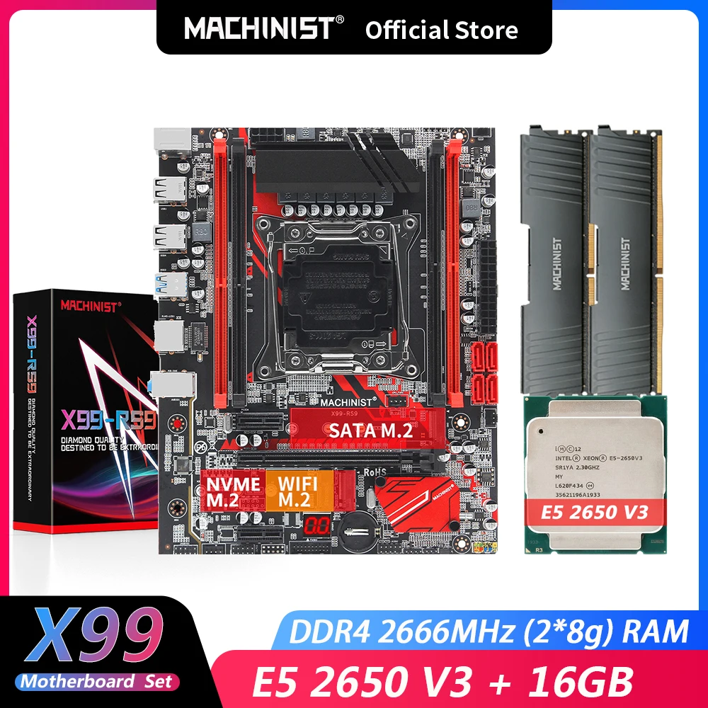 Machinist X99 материнская плата с Xeon E5 2650 V3 2*8 ГБ DDR4 2666HMz комплект неecc памяти четырехканальный LGA 2011-3x99 RS9
Machinist X99 материнская плата с Xeon E5 2650 V3 2*8 ГБ DDR4 2666HMz комплект неecc памяти четырехканальный LGA 2011-3x99 RS9