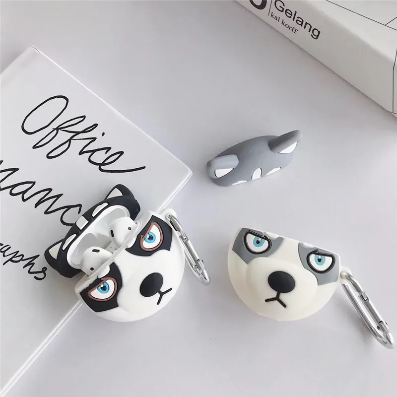 For AirPods 2 Case 3D Husky Dog Cute Cartoon Soft Silicone Wireless Earphone Cases For Apple Airpods Case Cover Funda Keychain
For AirPods 2 Case 3D Husky Dog Cute Cartoon Soft Silicone Wireless Earphone Cases For Apple Airpods Case Cover Funda Keychain