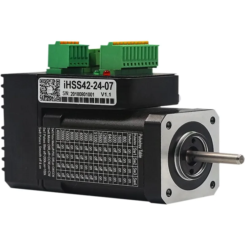 IHSS42-24-07 JMC Nema 17 0.7Nm DC24V встроенный шаговый двигатель с замкнутым контуром и