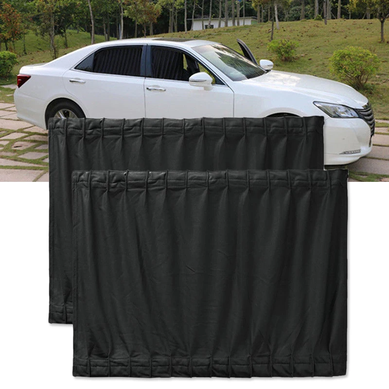 Universal Curtain Auto Adjustable Visor 50*39cm Vehicle Black Accessories