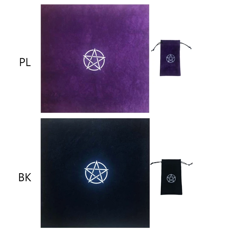 60×60cm Pentagrams Tarots Tablecloth Tarots Storage Bag Velvet Witch Divination Runes Altar Cloth Board Game Cards Bag
60×60cm Pentagrams Tarots Tablecloth Tarots Storage Bag Velvet Witch Divination Runes Altar Cloth Board Game Cards Bag