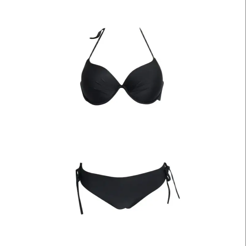 Bathing Suit Women's South Korea Split Type Bikini Sexy INS Black Triangle Bikini Underwire Push Up Art Exam Bikini
Bathing Suit Women's South Korea Split Type Bikini Sexy INS Black Triangle Bikini Underwire Push Up Art Exam Bikini