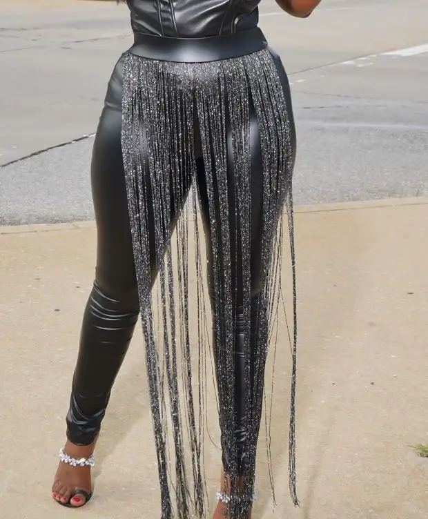 PU Leather Tassel Pencil Pants Women Black Slacks 2020 Autumn Winter Streetwear Sexy Club Trousers High Waist Long Pants
PU Leather Tassel Pencil Pants Women Black Slacks 2020 Autumn Winter Streetwear Sexy Club Trousers High Waist Long Pants