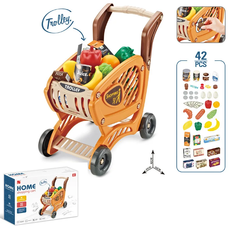 Play house shopping cart children simulation vegetable and fruit supermarket shopping cart combo set girl toy
Play house shopping cart children simulation vegetable and fruit supermarket shopping cart combo set girl toy