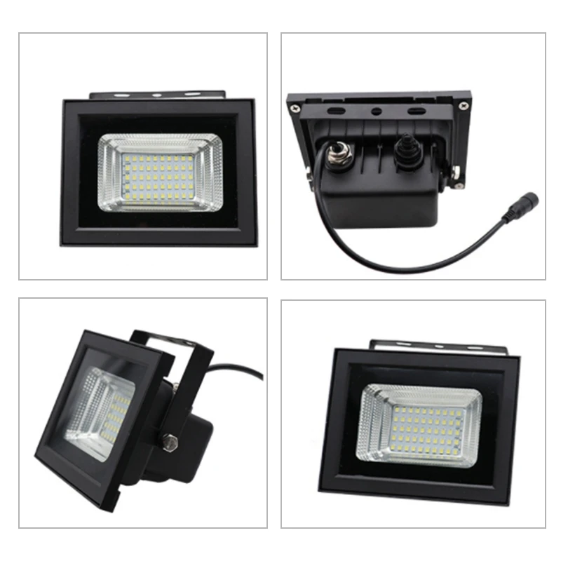 RGB Solar LED Flood Lights, 50W Color Changing Outdoor Security Floodlight, IP65 Waterproof, Remote Control, Landscape Lighting