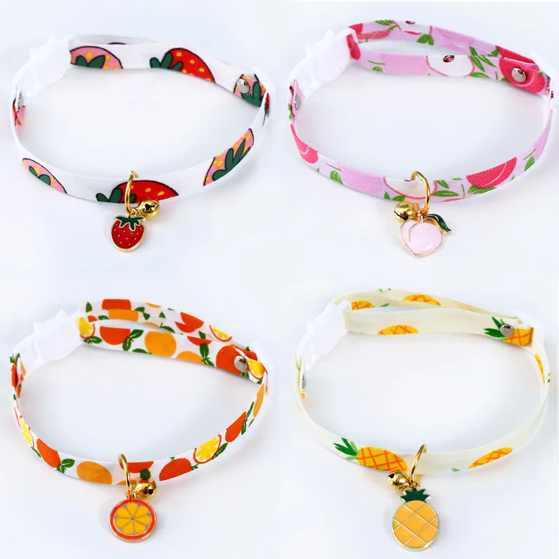 Cute Breakaway Cat Collars with Bell Fruit Patterns Safety Adjustable Kitten Puppy Collars for Pets
Cute Breakaway Cat Collars with Bell Fruit Patterns Safety Adjustable Kitten Puppy Collars for Pets
