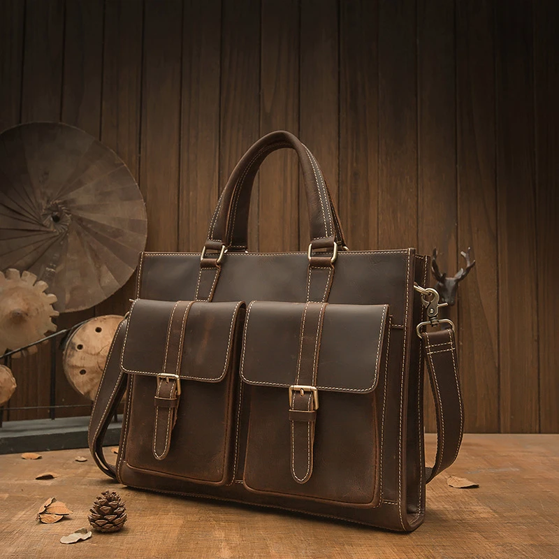Newsbirds high quality mens leather briefcase handbags men male retro fashion style laptop briefcase business bags handbag men
Newsbirds high quality mens leather briefcase handbags men male retro fashion style laptop briefcase business bags handbag men