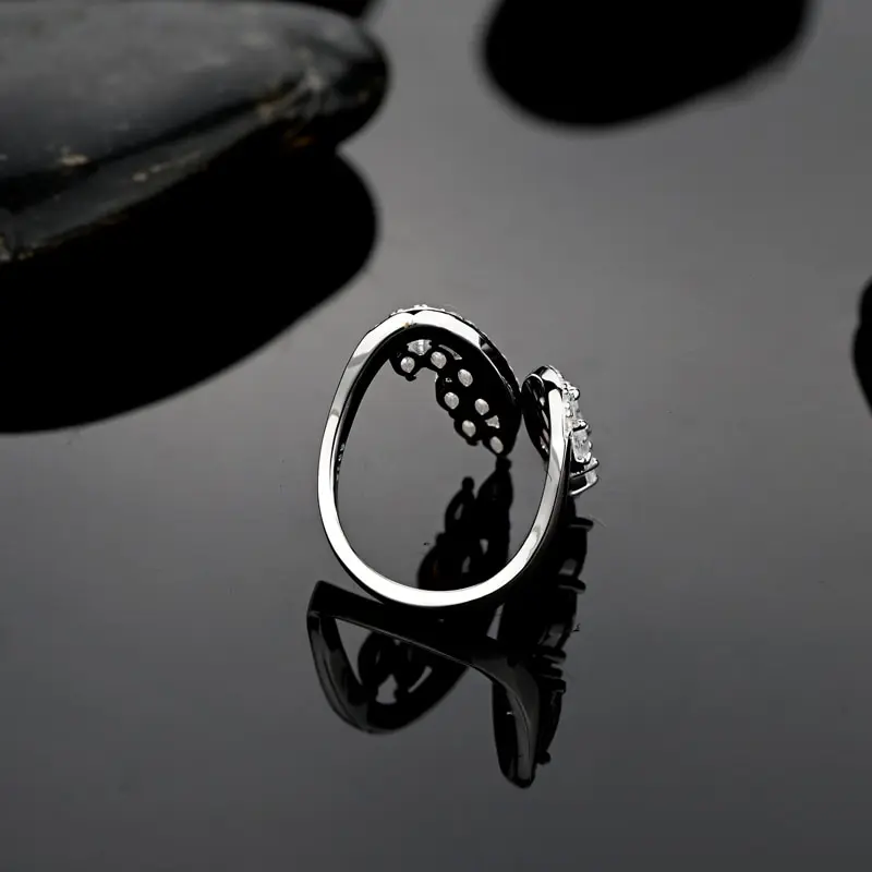 Jazaz Fine 100% 925 Sterling Silver High Carbon Diamond Resizable Feather Wing Rings Women Lady Sparkling Wedding Party B01359
Jazaz Fine 100% 925 Sterling Silver High Carbon Diamond Resizable Feather Wing Rings Women Lady Sparkling Wedding Party B01359
