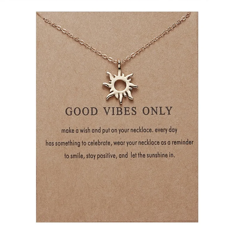 Ailodo Make a Wish Gift Card Necklace Gold Silver Color Sun Square Pendant Necklace For Women Fashion Jewelry Birthday Gift 236
Ailodo Make a Wish Gift Card Necklace Gold Silver Color Sun Square Pendant Necklace For Women Fashion Jewelry Birthday Gift 236